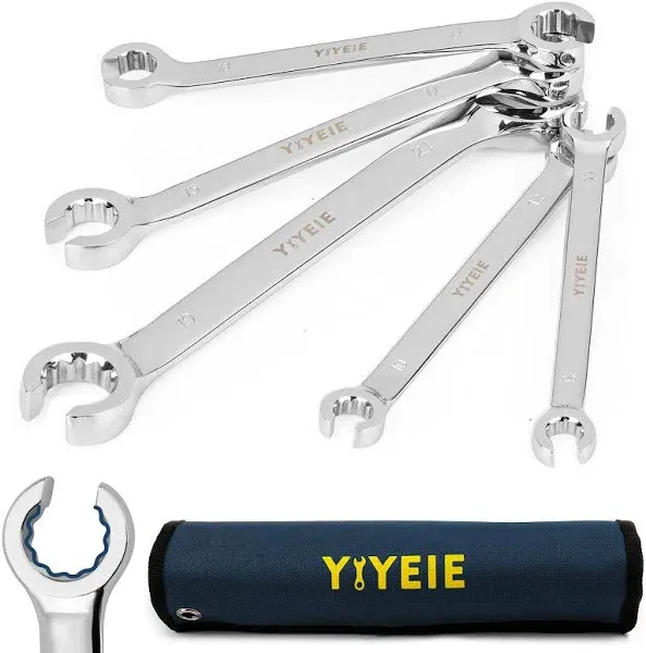 yiyeie flare nut wrench set metric 5-piece brake line wrench set 9