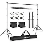 Backdrop Stand 10x10ft(WxH) Photo Studio Adjustable Background Stand Support ...