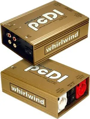 Whirlwind pcDI Direct Box for Interfacing Outputs CD Players, Sound Cards, iPod  MP3 Players