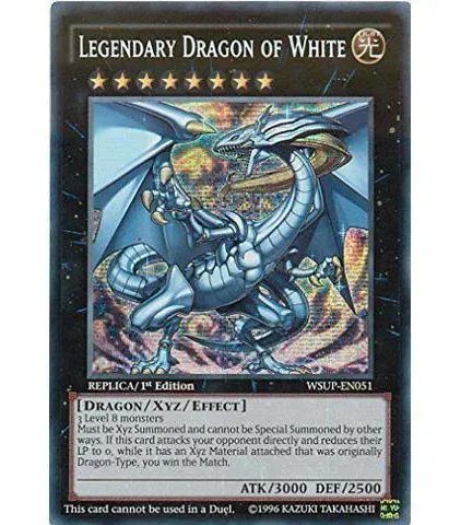 YU-GI-OH! - Legendary Dragon of White (WSUP-EN051) - World Superstars - 1st Edition - Prismatic Secret Rare