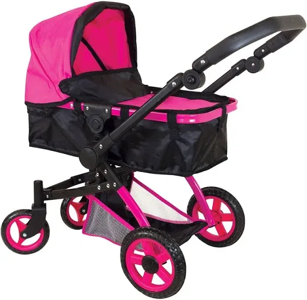 Lissi Urban Baby Doll Pram, Pink,black Small