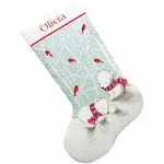 Dimensions Counted Cross Stitch 'Snow Bears' Personalized Christmas Stocking Kit, 14 Count Blue Aida Cloth, 16''