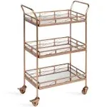 Kate and Laurel Ketia Rectangle Metal Bar Cart