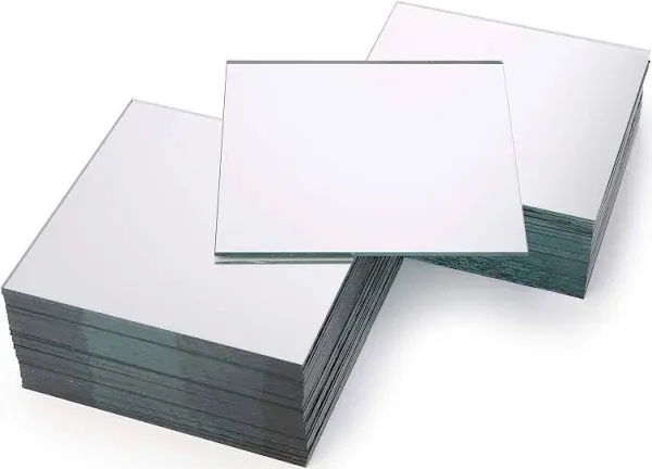 Fortunenine 50 Pack Square Mirror Tiles