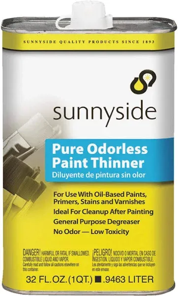 Sunnyside 70532 Pure Odorless Paint Thinner, Quart