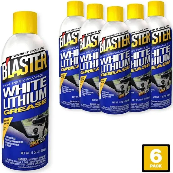 B'laster 16-LG-12PK High-Performance White Lithium Grease - 11-Ounces - Case of 12