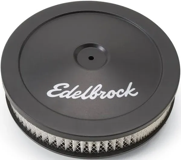 Edelbrock 1203 Pro-Flo Black 10&#034; Round Air Cleaner with 2&#034; Paper Element