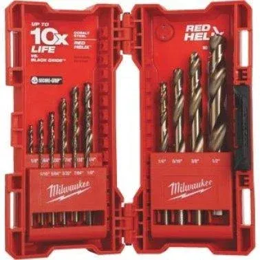 Milwaukee 48-89-2331 15 Piece Cobalt Red Helix Drill Bit Set