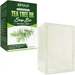 Tea Tree Oil Soap Bar for Face & Body, 4oz - Antifungal Antiseptic Natural Remedy Skin Cleanser - Pure Essential Oil Infused Skincare Cleansing Anti