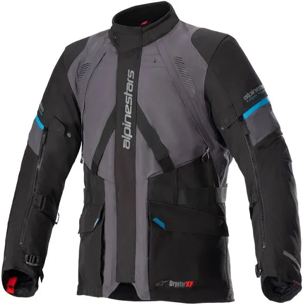 Alpinestars Monteira Drystar XF Men's Street Motorcycle Jackets - Tar Gray/Black/Methyl Blue/X-Large