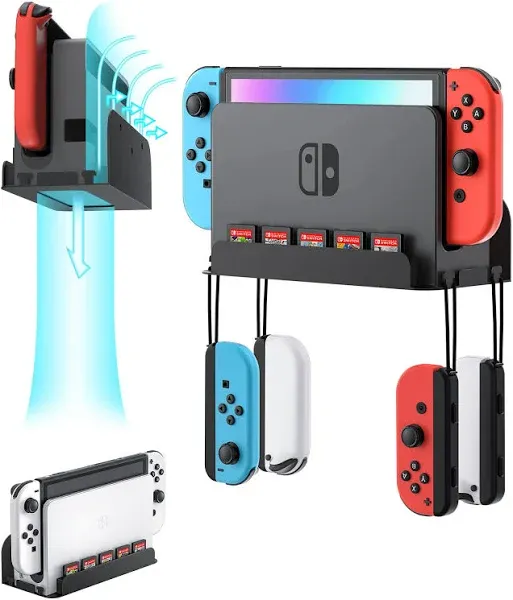 Wall Mount for Nintendo Switch and Switch OLED - Metal Wall Mount Kit Shelf Acce