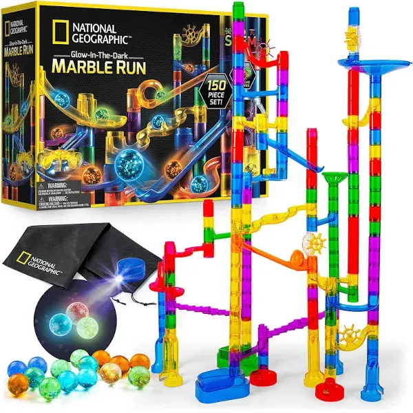 National Geographic Glowing Marble Run 150 Piece Construction Set