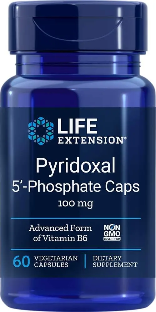 Pyridoxal 5 Phosphate Caps 100 mg 60 vcaps By Life Extension