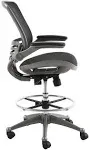 Harwick Evolve All Mesh Heavy Duty Drafting Chair - Gunmetal Finish