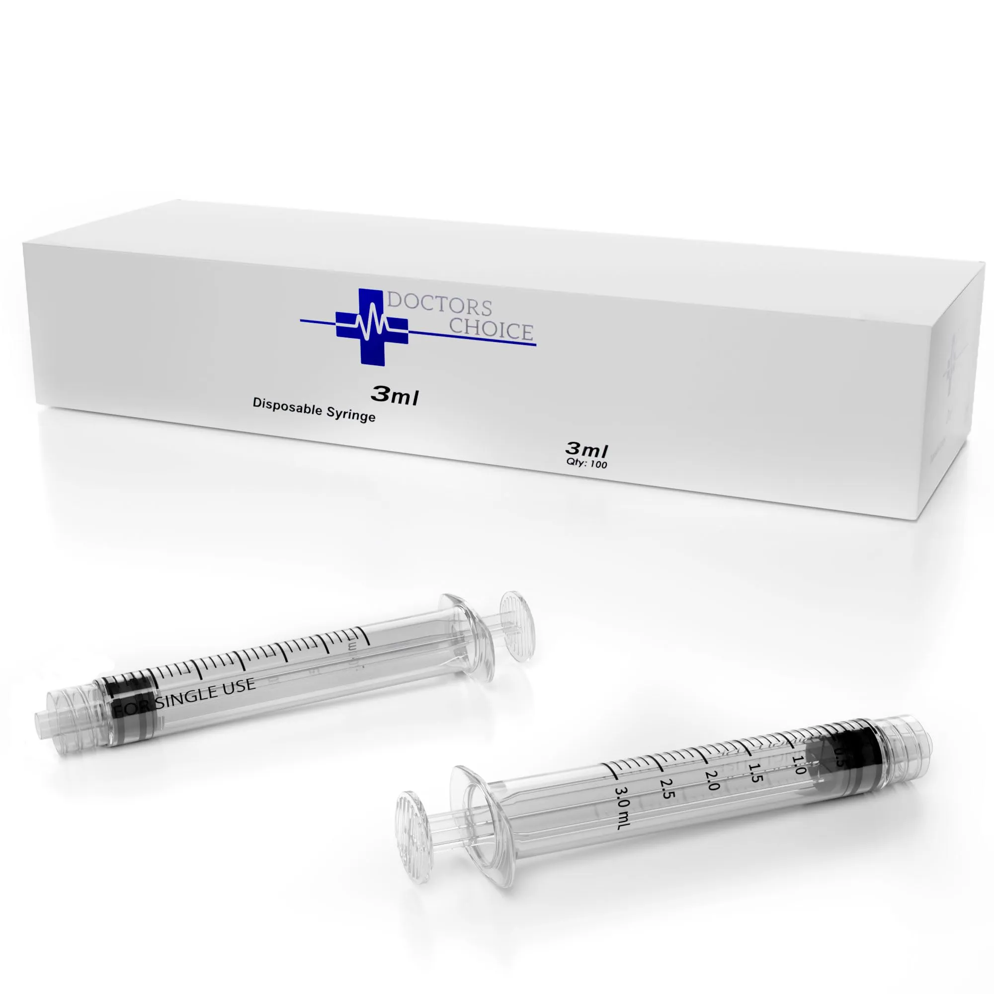 Case - 3mL Luer Lock Syringe - Sterile with Individually Sea_Transparen<wbr/>t