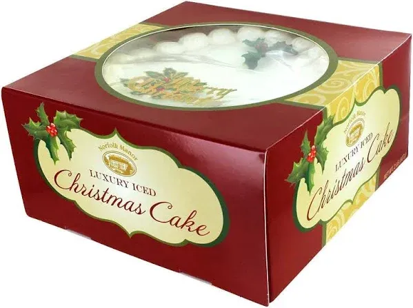 Norfolk Manor English Marzipan Top Iced Christmas Pudding Cake Imported from England 32 oz