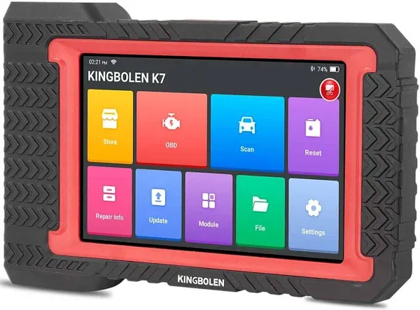 KINGBOLEN K7 OBD2 Scanner Bluetooth: 3-Year Fr-ee Update, 2024 Bidirectional Scan Tool with ECU Coding, 31+ Resets, FCA AutoAuth, Crankshaft Relearn/Active Test, Car Diagnostic Scanner for All Systems