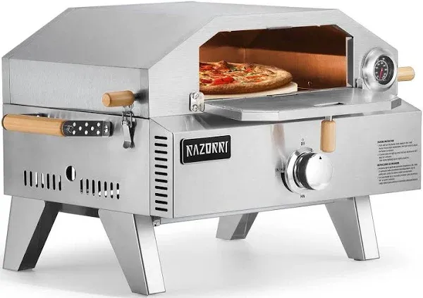 Razorri Portable Propane Pizza Oven and Grill with 13in Stone