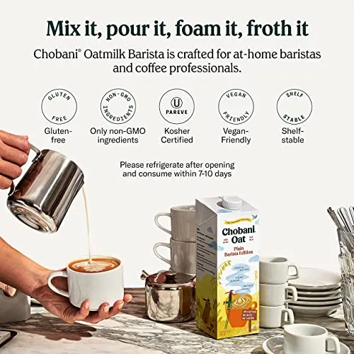 Chobani Oat Milk Plain Barista Edition 32 oz. (6/Case)