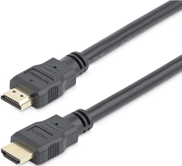 StarTech.com 6ft (2m) HDMI Cable - 4K High Speed HDMI Cable with Ethernet - UHD 4K 30Hz Video - HDMI 1.4 Cable - Ultra HD HDMI Monitors, Projectors, TVs & Displays - Black HDMI Cord - M/M (HDMM6)