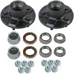 JDMSPEED 2 Trailer Idler Hub Kits 5 on 4.5" Replacement for Axle 1-1/16" Bearings 2000 lbs - 22016K