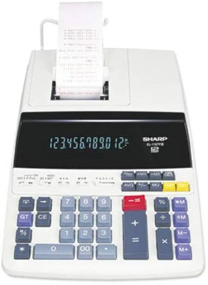 Sharp electronics - el-1197piii - 12 digit 2 color printing calc