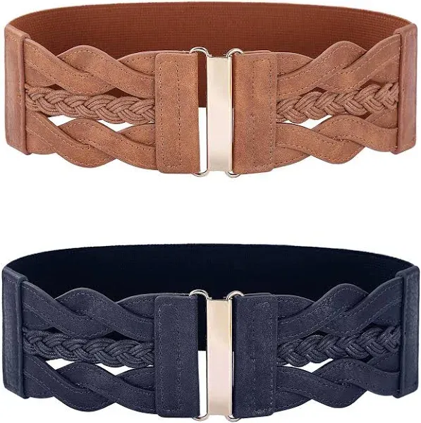 GRACE KARIN Women&#039;s Elastic Vintage Belt Stretchy Retro Wide Waist Cinch Belt