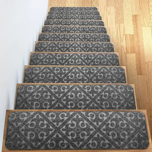 Carpet Stair Treads Set of 13 Non Slip/Skid Rubber Runner Mats or Rug Tread – In