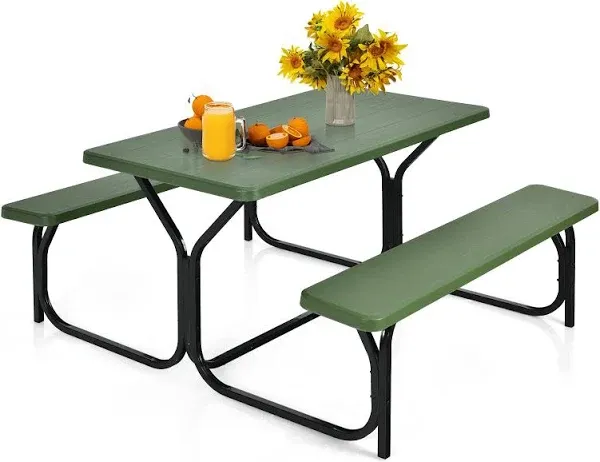 Costway Outdoor Picnic Table Bench Set for Camping