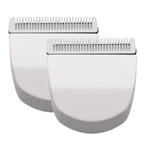 Audoc 2PCS White Professional Peanut Clippers/Trimmers Snap On Replacement Blades #2068-300-Fits Compatible with Peanut Hair Clipper