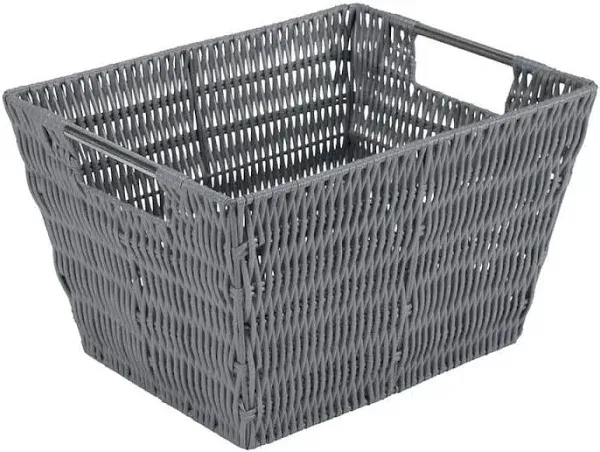 Simplify Medium Rattan Storage Tote Basket