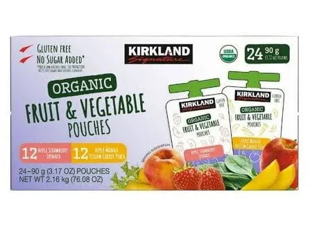 Kirkland Signature Organic Fruit and Vegetable Pouches Variety Pack