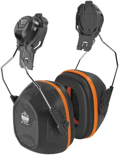 Ergodyne Skullerz 8880 Hard Hat Mounted Earmuffs, NRR26dB,Black