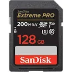 SanDisk 128GB Extreme Pro 200MB/s SDXC UHS-I Memory Card