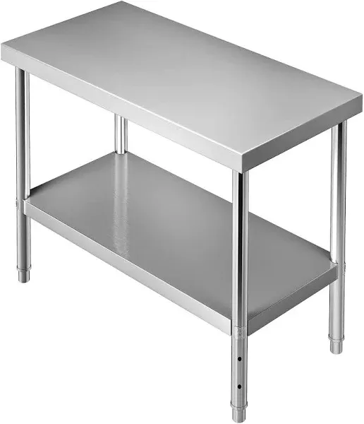 VEVOR Stainless Steel Prep Table 34 Inch