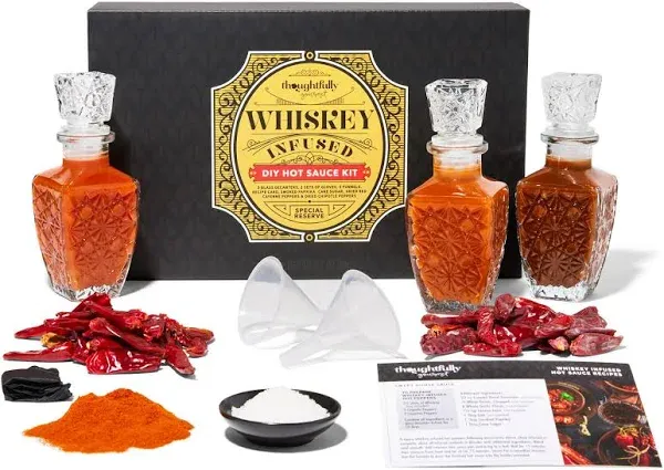 Thoughtfully Gourmet Make Your Own Whiskey Infused Hot Sauce DIY Gift Set