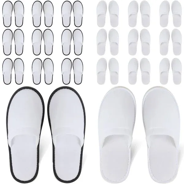 20 Pairs Disposable Slippers for Guests Hotel Slippers Bulk Spa Slippers Closed Toe House Slippers Guest Slippers Bulk for Adult for Men and Women