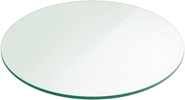 19" Inch Round Glass Table Top 3/8" Thick Tempered Beveled Edge by Fab Glass and Mirror