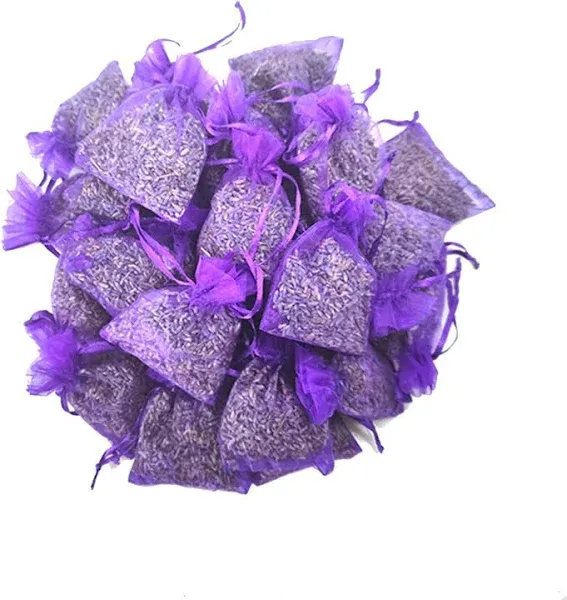 24 Pieces French Dried Lavender Sachet Lavender Flower Bags Long Lasting Fresh S