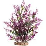 CNZ Aquarium Decor Fish Tank Decoration Ornament Artificial Plastic Plant Green/Purple, 11.8-inch