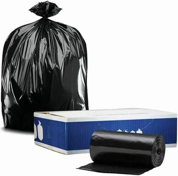 Plasticplace 12-16 Gallon Trash Bags, 250 Count, Black FAST SHIP