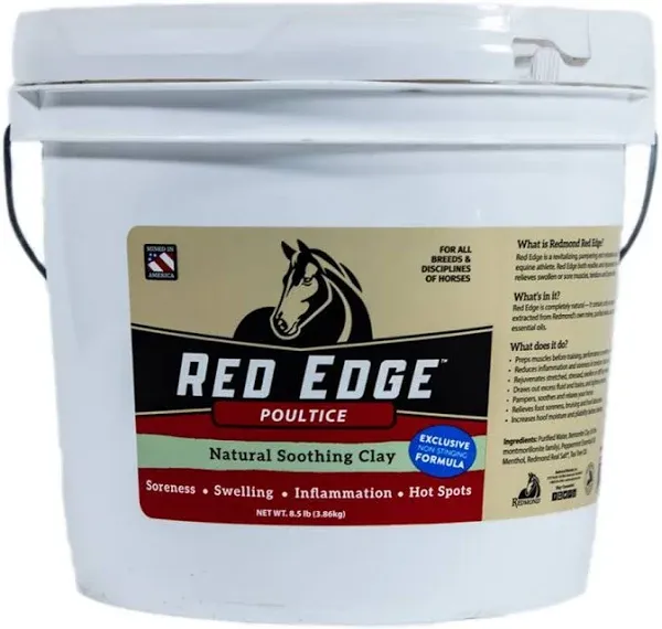 Redmond Red Edge Equine Poultice, Natural Soothing Clay for All One Size 