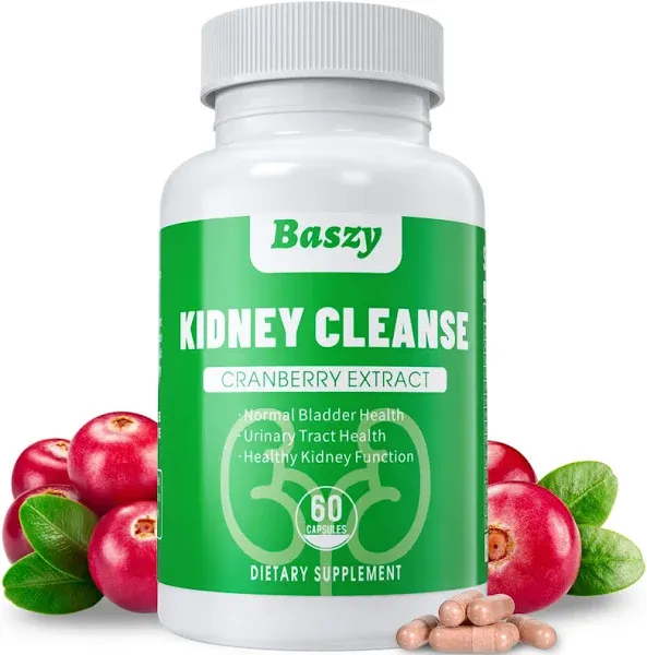 Kidney Cleanse Detox & Repair | Extra Strength 50:1 Cranberry Extract | 22-in-1 Kidney Health Supplement | Kidney Support Formula for Kidney Restore | Kidney Detox and Bladder Health