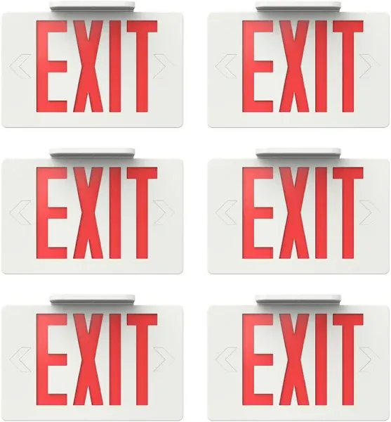 LED Exit Sign (Red), Damp Rated