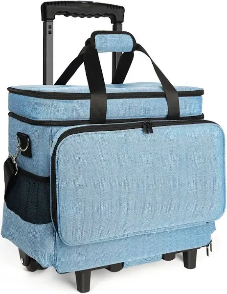 Sewing Machine Case with Wheels, Rolling Sewing Machine Tote for Carrying, Fits for Most Machines