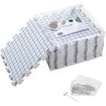 Knitiq Blocking Mats for Knitting Extra Thick Boards with Grids 100 T-Pins and Storage