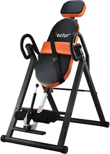 Teclor Inversion Table for Back Pain Relief 350 lbs Capacity Strength Training Inversion Equipment