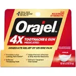 Orajel 4X Severe Toothache Oral Pain Reliever Cream - 0.33 oz