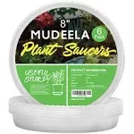 MUDEELA 6 Pack of 12 inch Plant Saucer Durable Plastic Plant Trays for Indoors