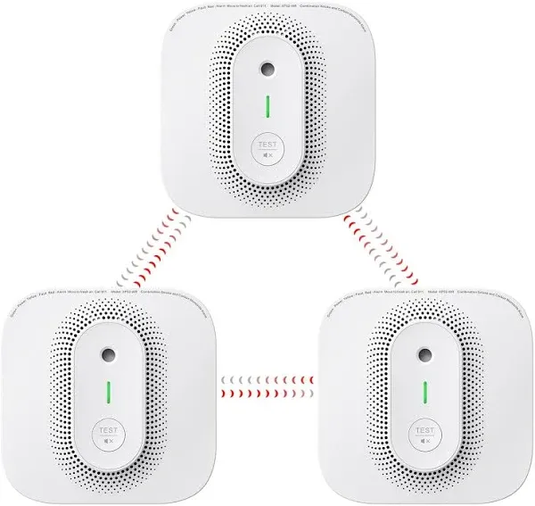 X-Sense Voice Location Wireless Interconnected Smoke and Carbon Monoxide Combination Alarm